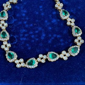 Jackie Kennedy Diamond and Emerald Necklace Reproduction